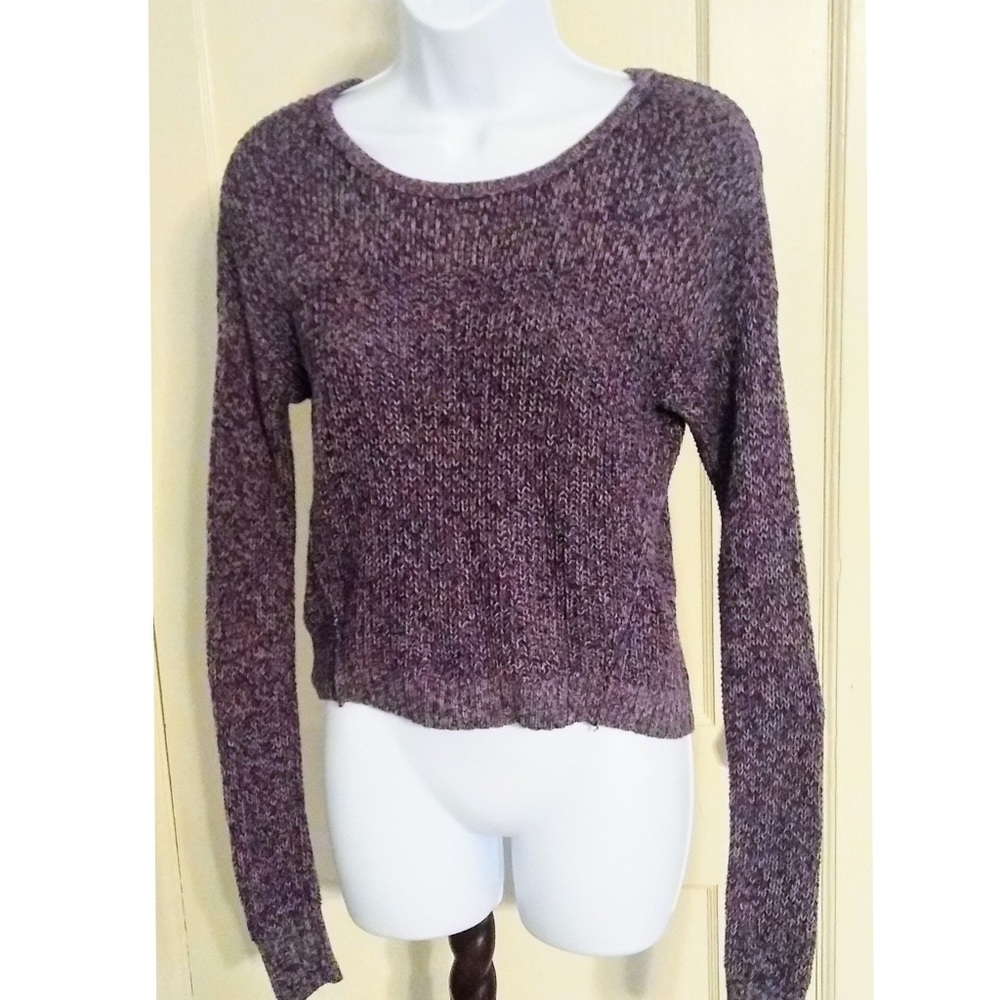 American Eagle Crop Sweater Purple XS